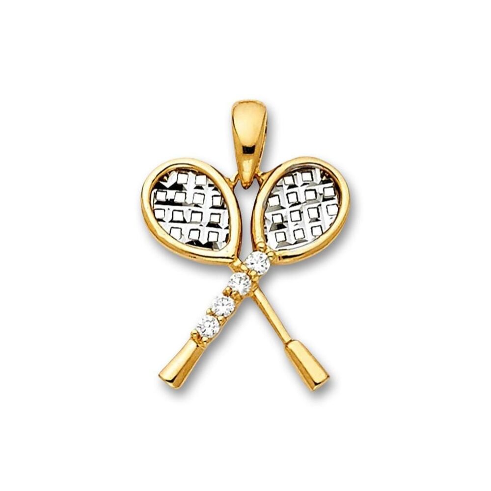 14K Gold Tennis Pendant |Tennis Lover CharmBy Tehrani Jewelry